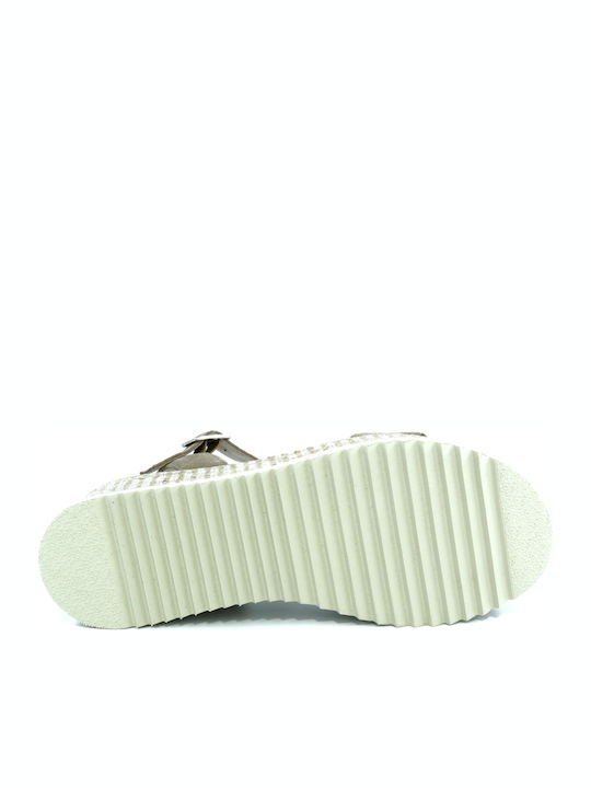 Damenplattformen Beige