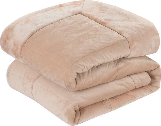 Liolios Home Perfetto Velvet Blanket King Size 260x240cm Pink Liolios Home Perfetto Velvet Blanket King Size 260x240cm Pink