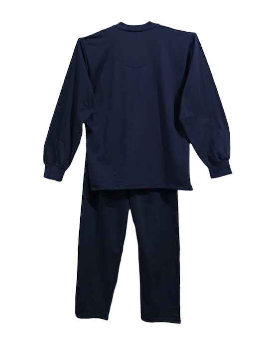 Odyssey Men's Winter Cotton Pajama Blouse BLUE