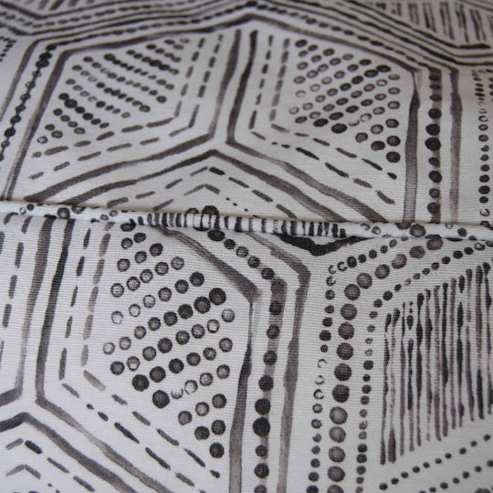 Пуф За Табуретка Geometric Сив 50x50x45см