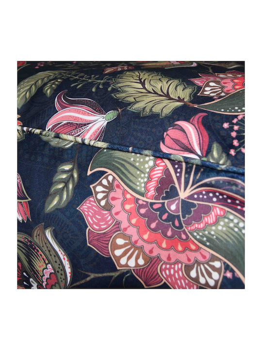 Decocraft Sitzsack Hocker NightFlower Blau 60x60x45cm