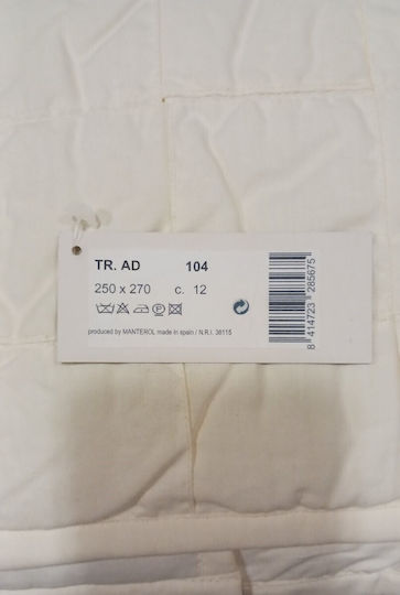 Manterol Casa Tr.ad 104 Tagesdecke Übergröße Baumwolle Ecru 250x270cm
