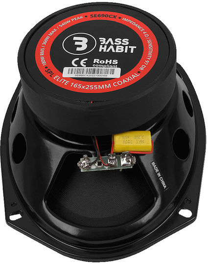 Bass Habit Elite Ηχείο Αυτοκινήτου 6x9" με 180W RMS (Midrange)
