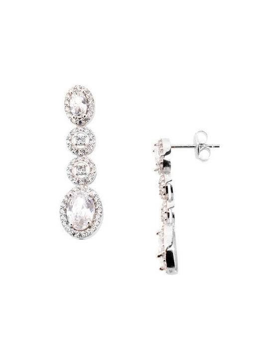 Xrisokosmima Earrings made of Platinum with Stones