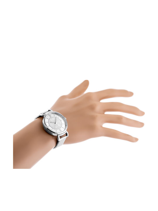 G.Rossi Men's Watch 45mm Battery with Silver Metal Bracelet