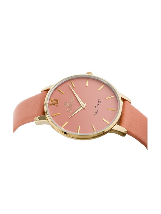 G.Rossi Herrenuhr 35mm Batterie mit Lederarmband