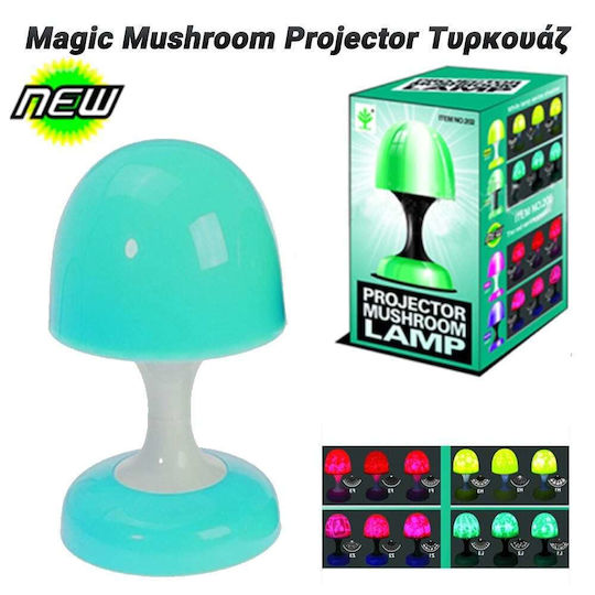 Lumini LED Lampă de proiecție pentru copii Magic Mushroom cu Proiecție de Desene Turcoaz