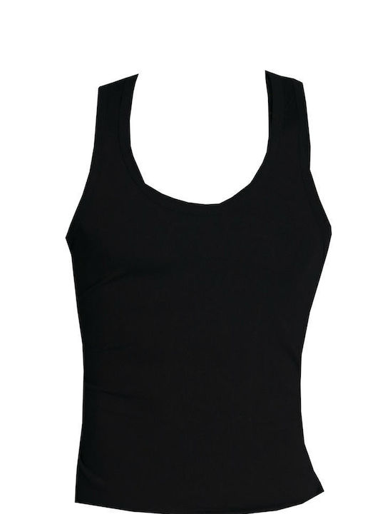 Solfej Men's Sleeveless Undershirts ΜΑΥΡΟ 1Pachet