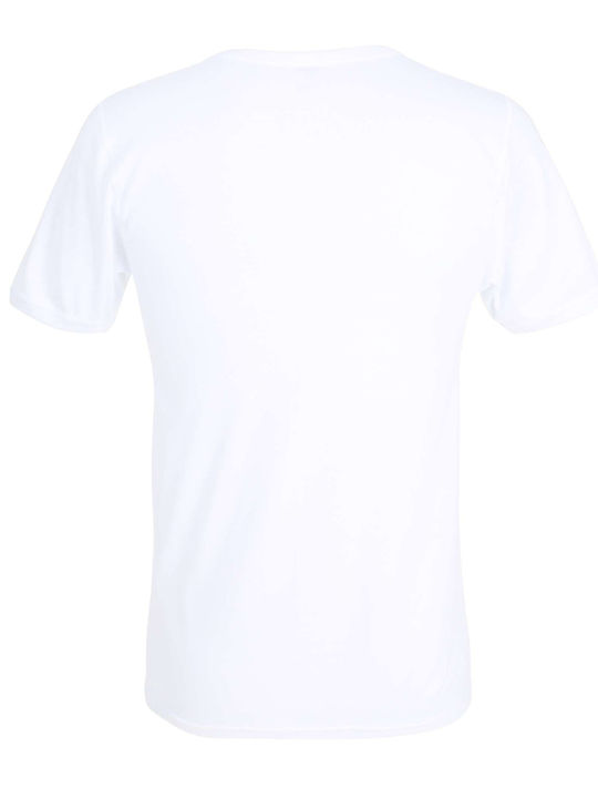 Ceceba Men's Short Sleeve Undershirts Άσπρο 1Pachet