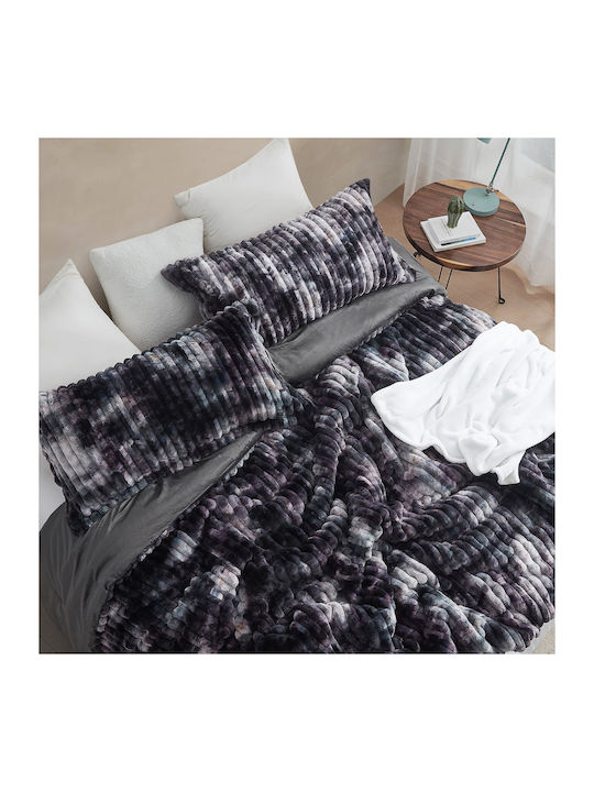 Isadore Lorraine Duvet Set Queen 220x240cm Grey-blue 3pcs