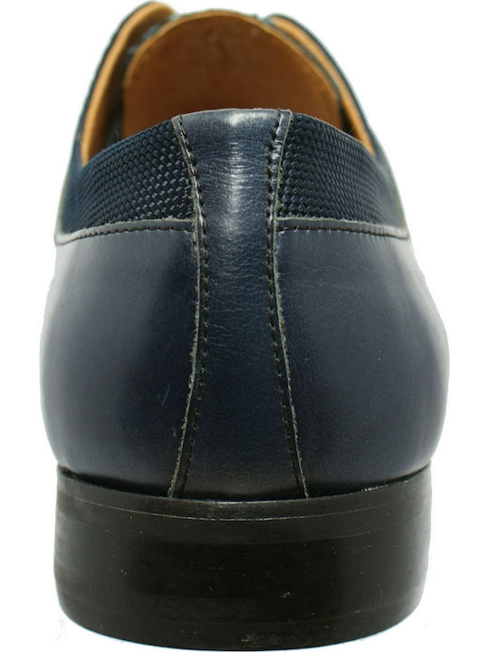 Handmade Men's Leather Dress Shoes Blue