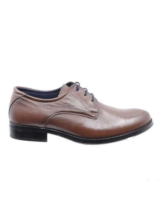 Baerchi Men's Leather Dress Shoes Tabac Brown