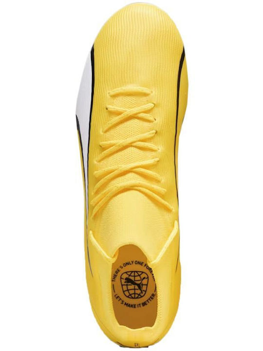 PUMA Ultra Pro Football Shoes with Cleats Yellow