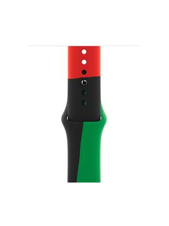 Apple Sport Band Λουράκι Σιλικόνης Black Unity (Apple Watch 42/44/45mm/Ultra 49mm)