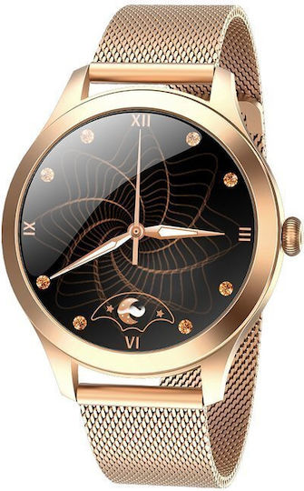 G.Rossi SG009B 38mm Smartwatch με Παλμογράφο (Pink Gold)