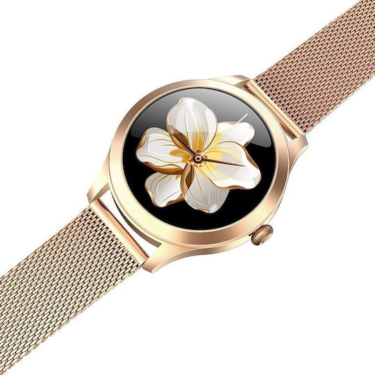 G.Rossi SG009B 38mm Smartwatch με Παλμογράφο (Pink Gold)