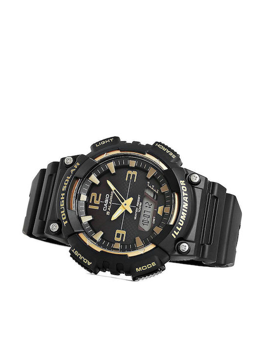 Casio Youth Digital Men's Watch 45mm Solar with Black / Black Rubber Strap