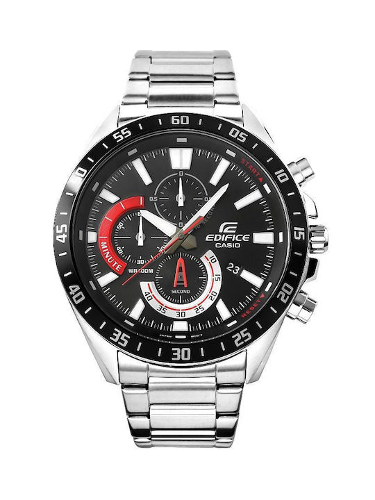 Casio Ceas Cronograf Baterie în Argintiu culoare