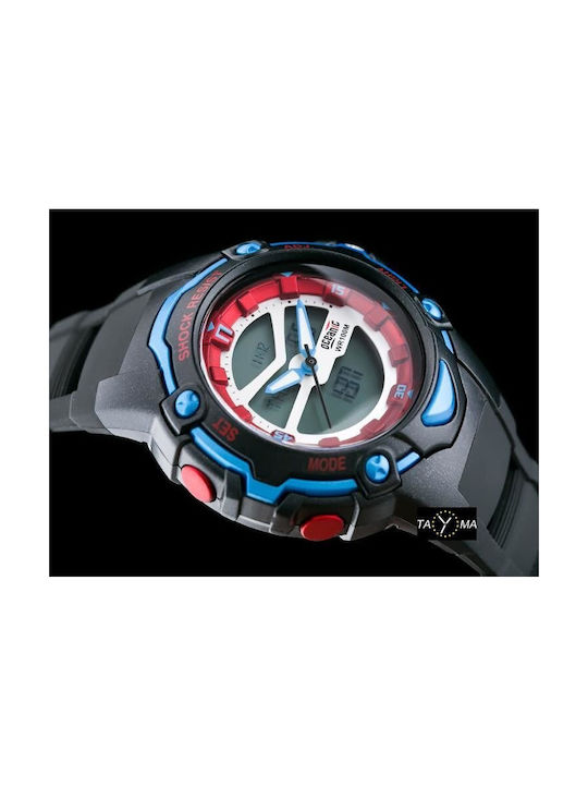 Oceanic Men's Watch 16mm Chronograph Battery with Black / Black Rubber Strap