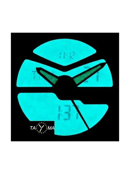 Oceanic Men's Watch 16mm Chronograph Battery with Black / Black Rubber Strap