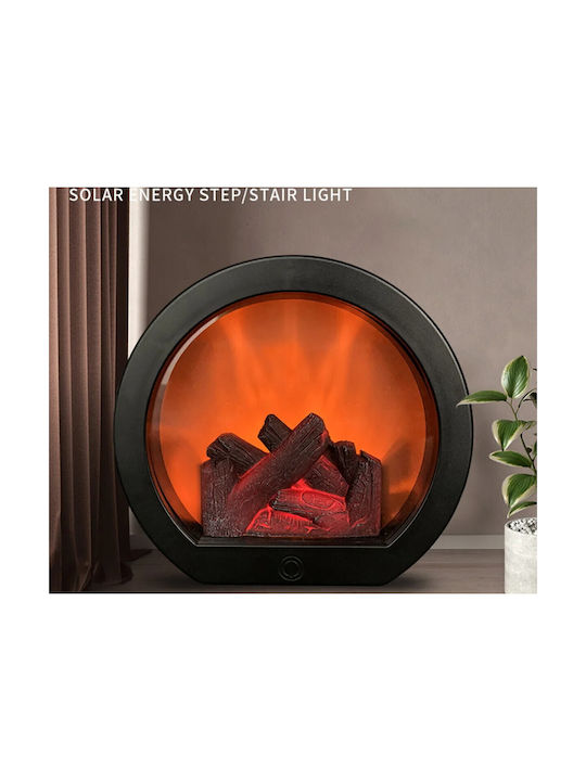 Newest Decorative Lamp Fireplace LED Battery Black