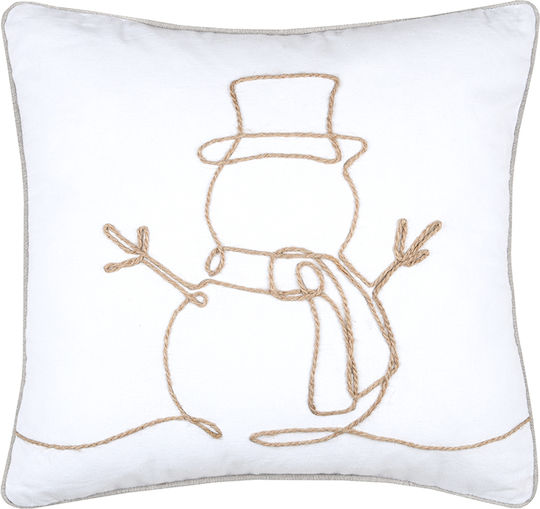 Christmas Decorative Pillow Square Beige 40x40cm