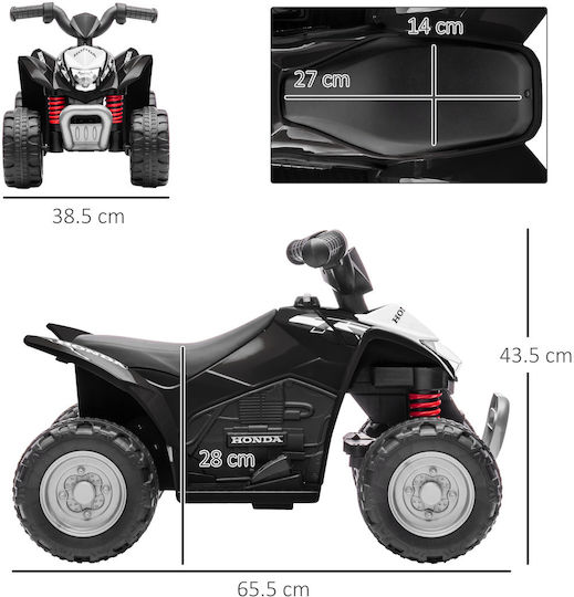Kids Scooter Licensed Electric Black