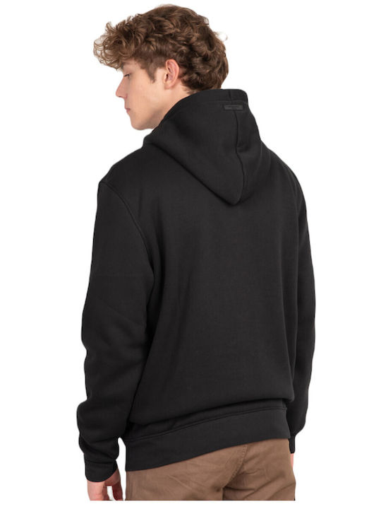 Rebase Men's Sweatshirt Jacket with Hood Black