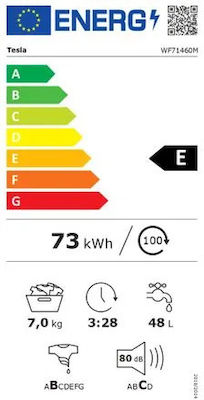 Tesla Πλυντήριο Ρούχων 7kg 1400 Στροφών WF71460M