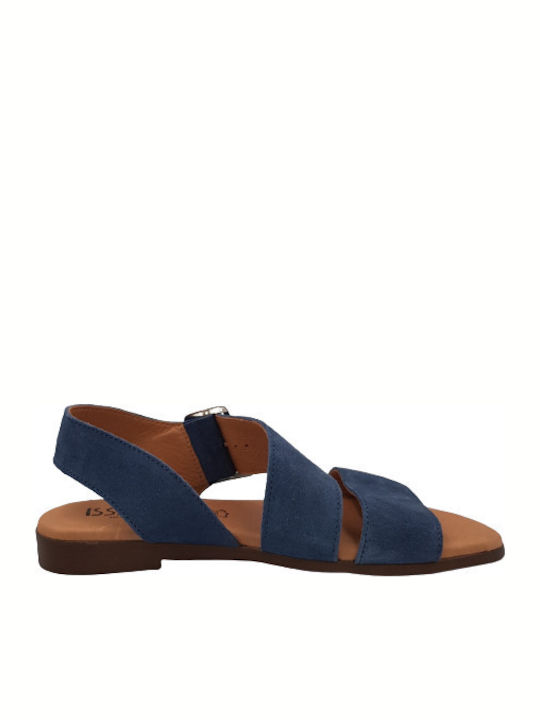 Issa Miel Women's Flat Sandals Anatomic in Blue Color