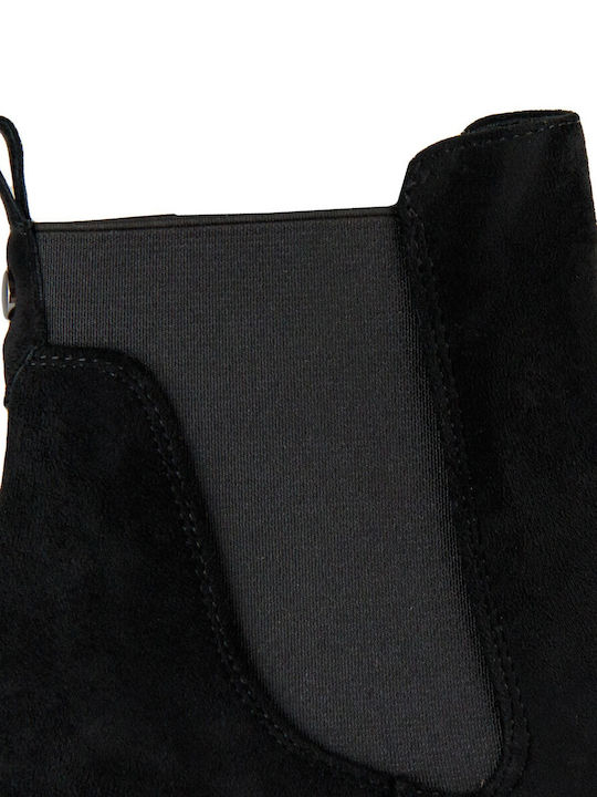 Suede Γυναικεία Μποτάκια Μαύρα
