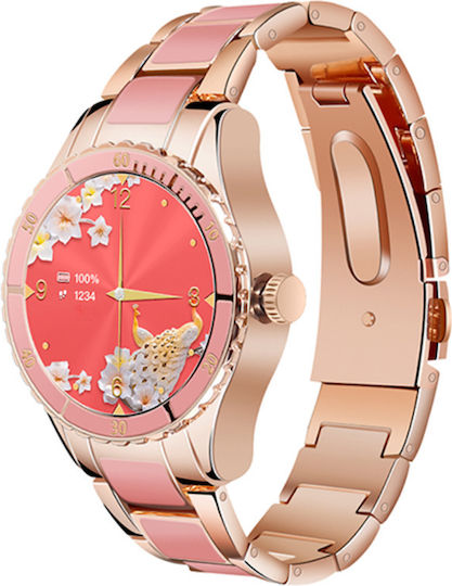 Rubicon Rnce82 Stainless Steel Smartwatch με Παλμογράφο (Πολύχρωμο)