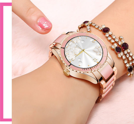 Rubicon Rnce82 Stainless Steel Smartwatch με Παλμογράφο (Πολύχρωμο)