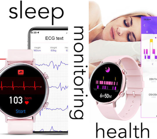 Rubicon Rnce98 44mm Smartwatch με Παλμογράφο (Πολύχρωμο)