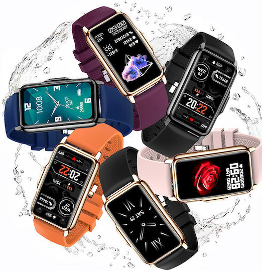 Rubicon Rncf04 Aluminium Smartwatch με Παλμογράφο (Πολύχρωμο)