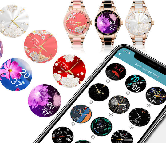 Rubicon Rnce82 Stainless Steel Smartwatch με Παλμογράφο (Πολύχρωμο)