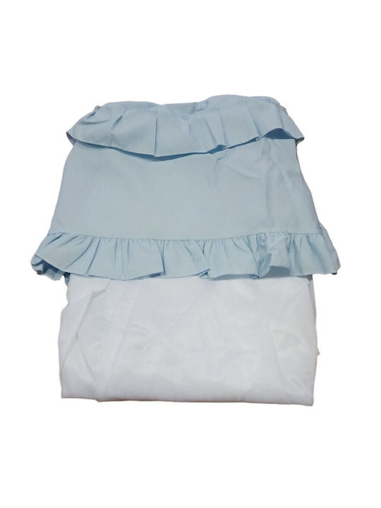 Manterol Casa Mückennetz Kinderbett aus Tüll Hellblau 480x170cm