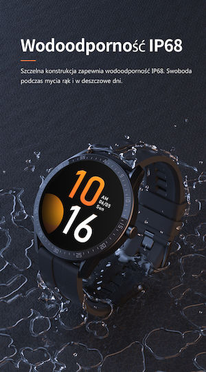G.Rossi SG012D 45mm Smartwatch mit Pulsmesser (Rot)