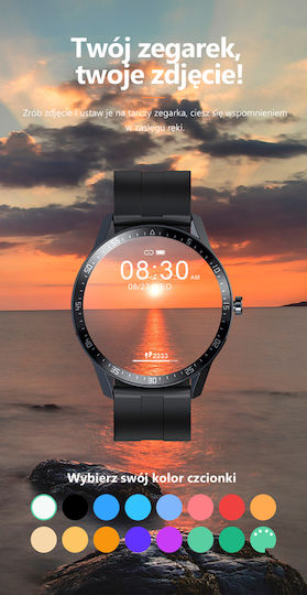 G.Rossi SG012D 45mm Smartwatch mit Pulsmesser (Rot)