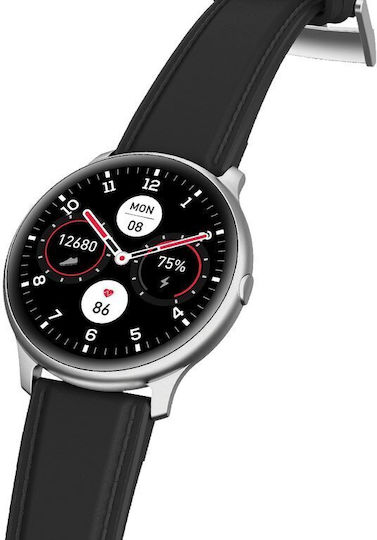 G.Rossi SG003A 45mm Smartwatch mit Pulsmesser (Schwarz)