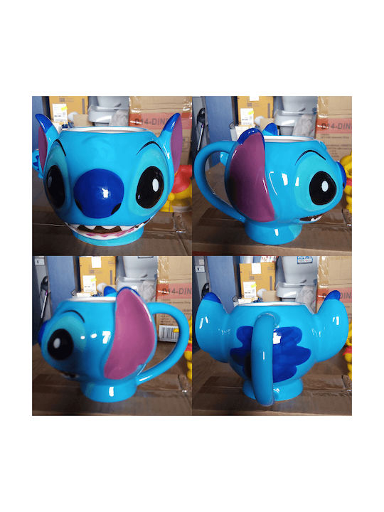 3d Becher Keramik Blau 400ml