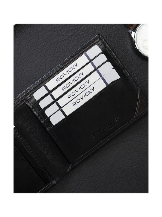Δερμάτινο Ανδρικό Πορτοφόλι με RFID Μαύρο