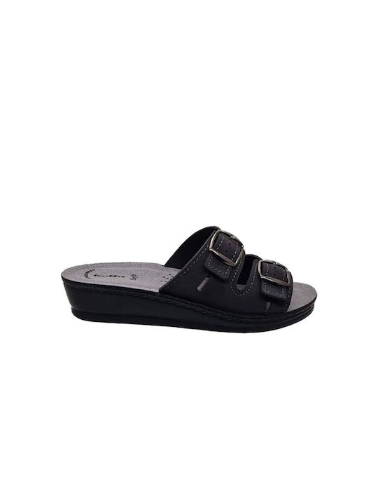 Bella T10 Women's Flat Sandals Anatomic in Black Color