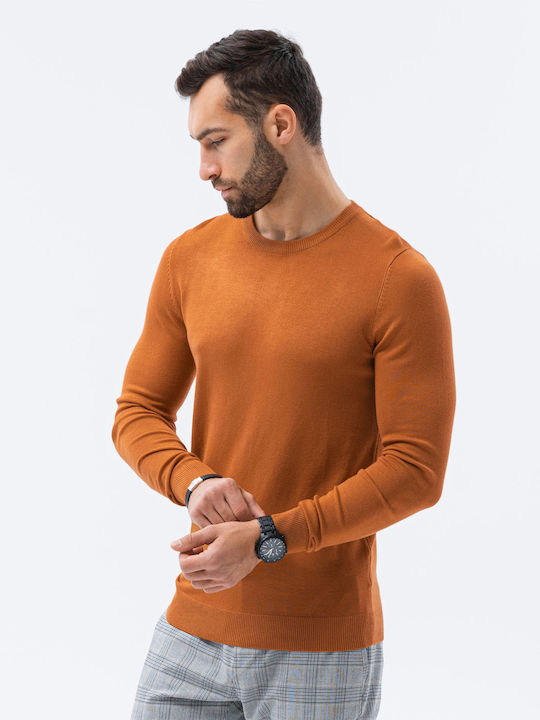 Ombre Herren Langarm-Pullover Camel