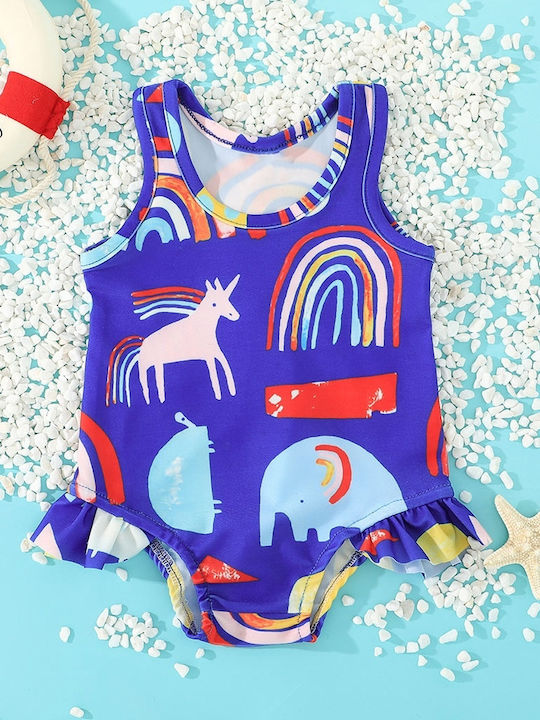 iEFiEL Kids Swimwear One-Piece Blue