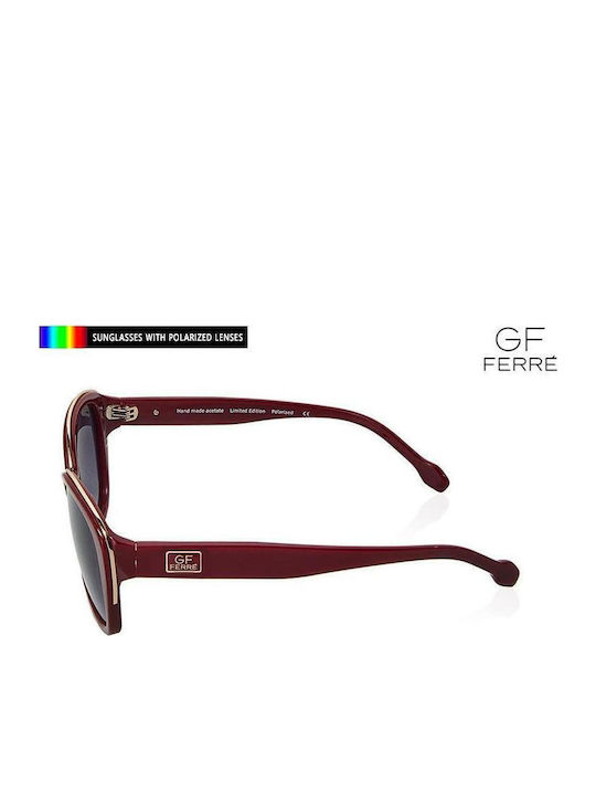 Gianfranco Ferre Sunglasses Burgundy with Mixed Frame & Gray Lens Gianfranco Ferre Sunglasses Burgundy with Mixed Frame & Gray Lens