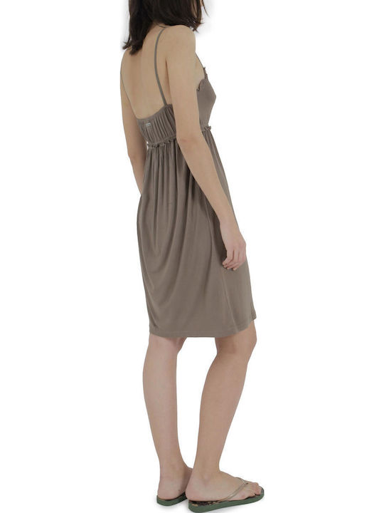 Sommer Mini Damenkleid Braun