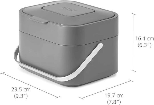 Joseph Joseph Inox Food Container Grey with Compartments 4L