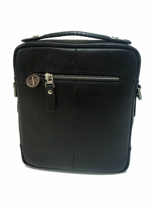 Piele Geantă pentru bărbați De umăr / tip crossbody Neagră