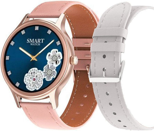 Pacific 18-6 38mm Smartwatch με Παλμογράφο (Ροζ Χρυσό)